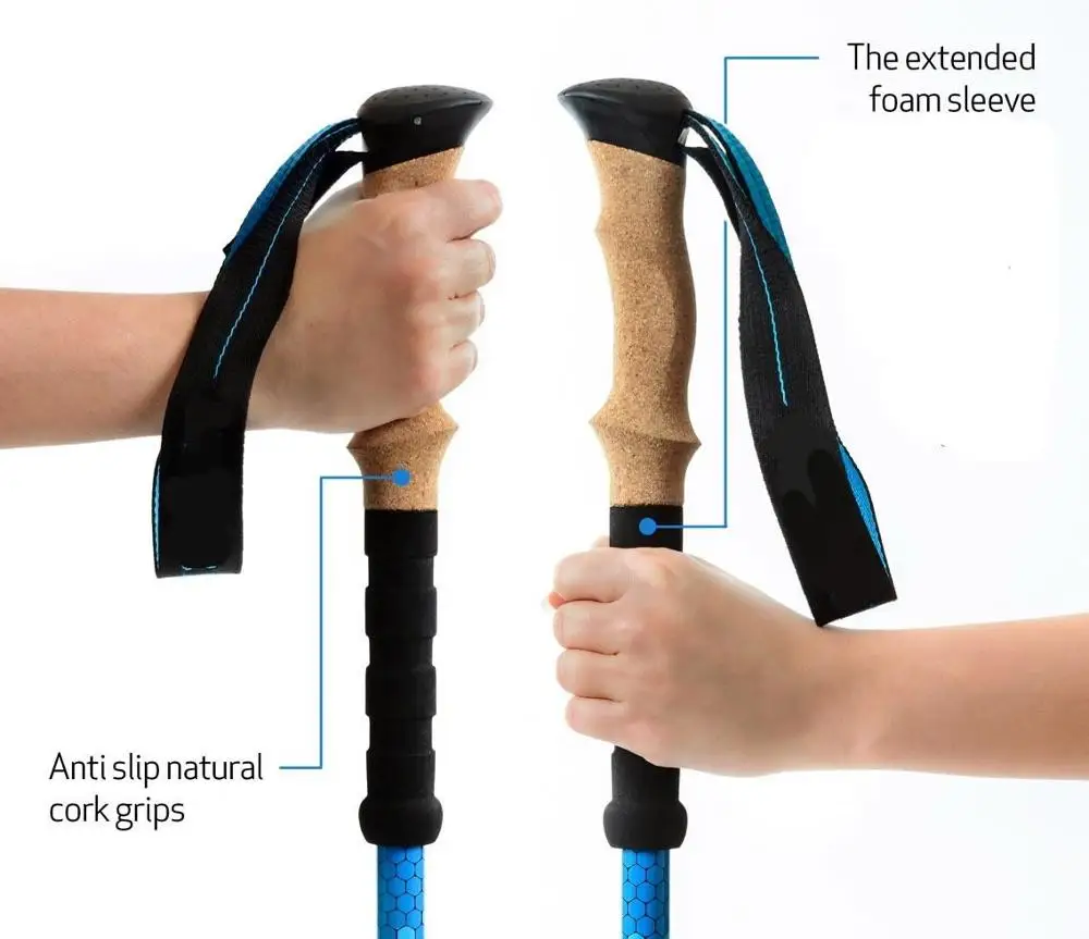 アルミニウム6061フリップロックトレッキングポールノルディック杖 Buy ノルディックウォーキングポール、アルミ調整可能なトレッキング