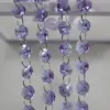 Best Wedding Christmas Tree Decoration 14mm Dreamlike Light Purple Octagon Beaded Chain Crystal Chandelier Rainbow Maker