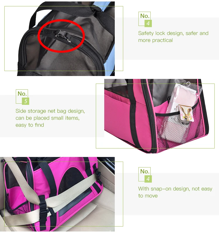 Portable Soft-Sided Travel Pet Carrier Sling Bag