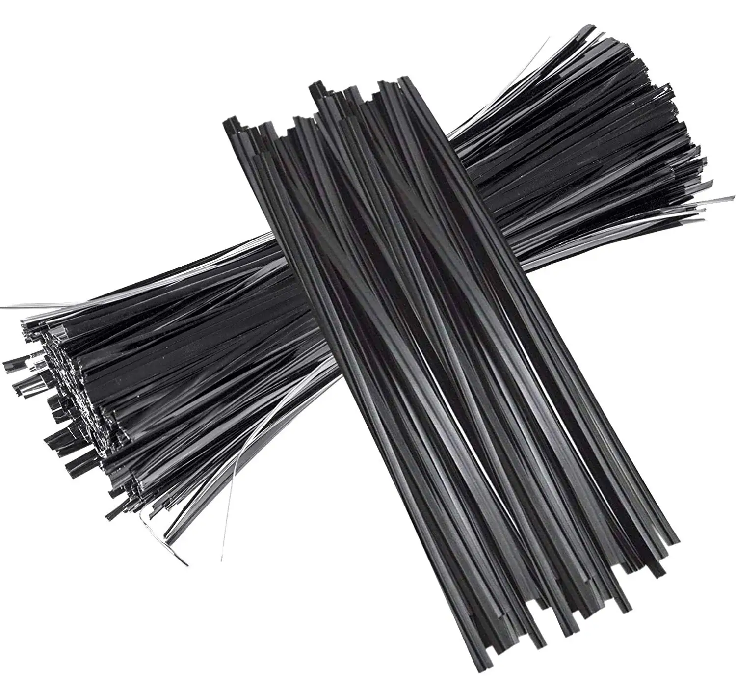 GENERAL USE. 200 PLASTIC TWIST TIES BLACK 8