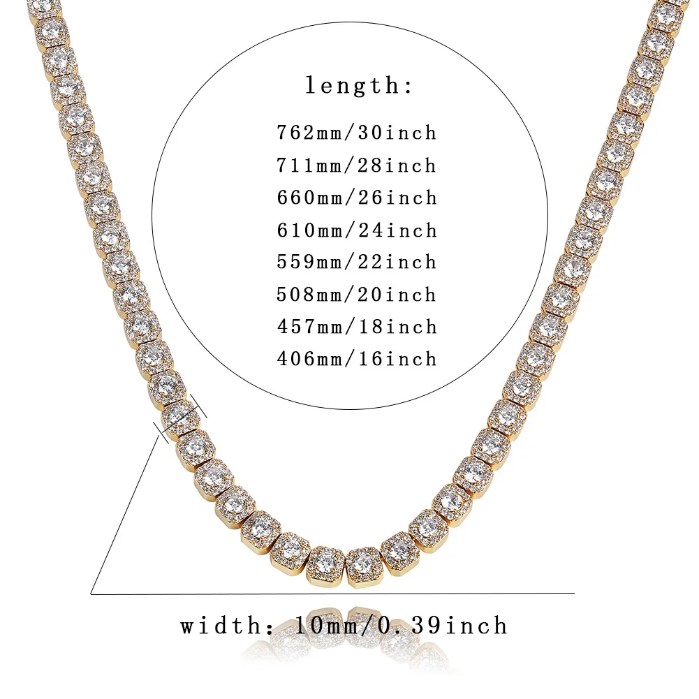 Hip Hop Jewelry 10mm Quality Prong Set 