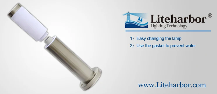UL Garden Lawn Die Cast Aluminum LED Bollard Tall