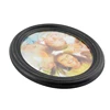 Women and men birthday gift photo frame Black oval wood carved curved photo frames