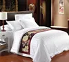Wholesale cheap 4pcs white king size bedsheets 100% cotton hotel bedding set