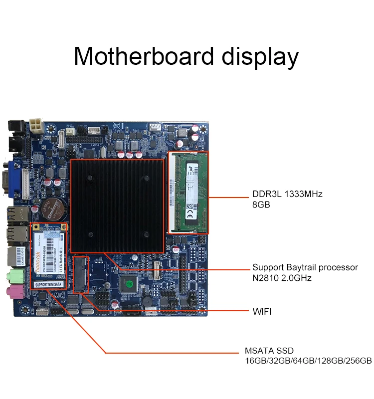 X86 cheap pc mini desktop pocket computer 8gb RAM 64g SSD with wifi