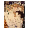Famous Pictures Framed Canvas Artwork Gustav Klimt Mother And Child Painting Print