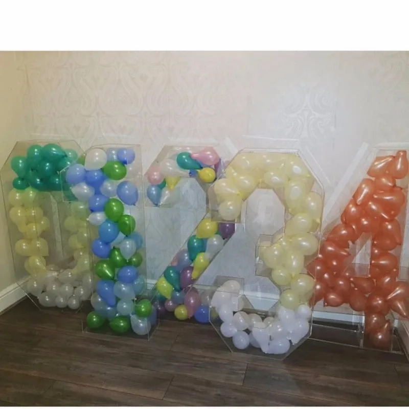 Clear Acrylic Hollow Balloon Numbers Balloon Decorations For Party Buy Acrylic Balloon Numbers