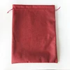Hot selling recyclable 40x60cm satin lining burlap sack for Christmas gift custom printed