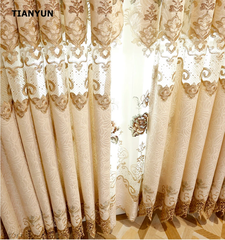 Customized Macrame Turkish Curtains Luxury European Style Window Curtain