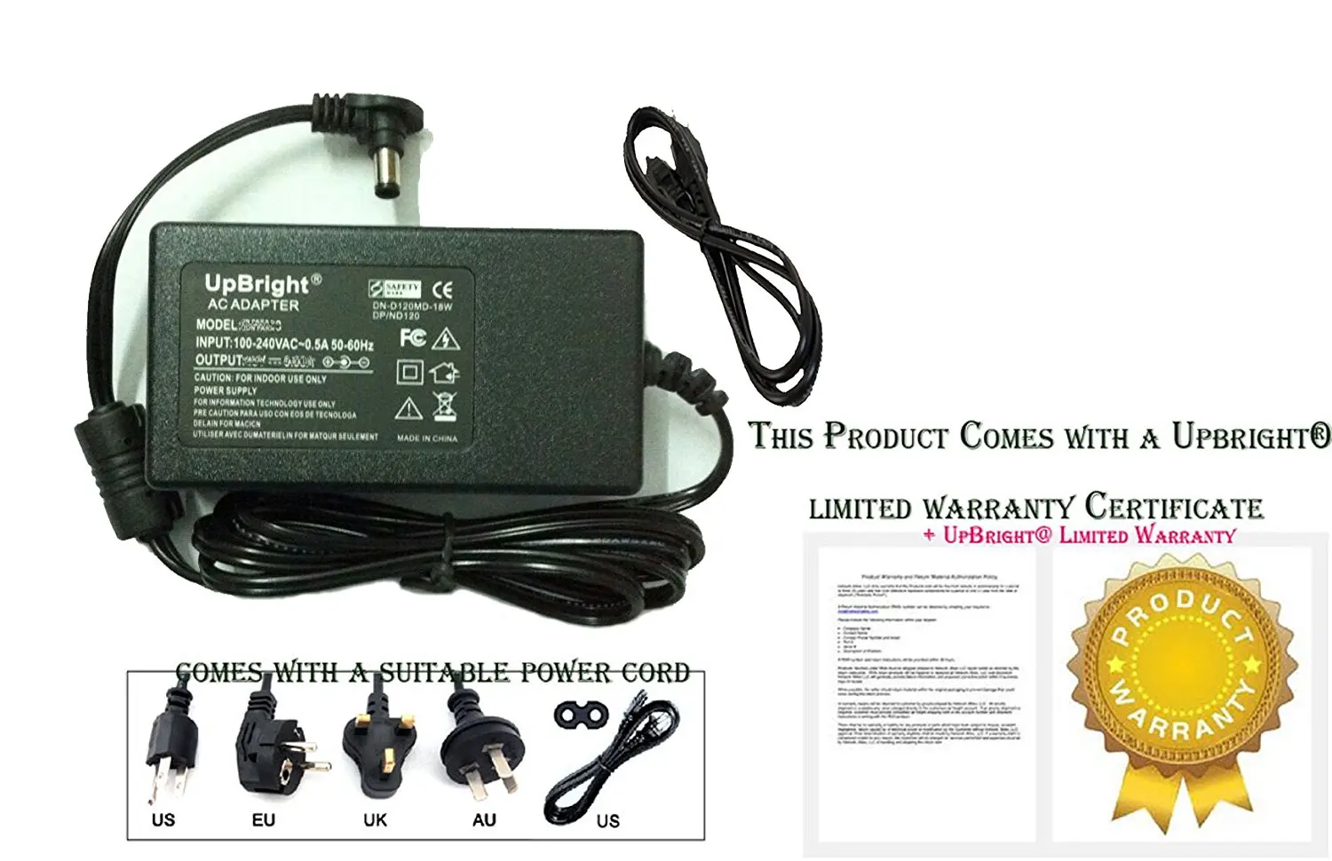 FITE ON UL Listed AC//DC Adapter for Gemini Preamp Mixer PMX-7 Scratch Mixer Power Supply Cord Cable Wall Home Charger