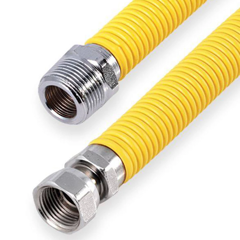 Natural gas flexible hose steam radiator valve leaking water