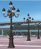 3m European Style Cast Aluminum Vintage France Lamp post For Sale