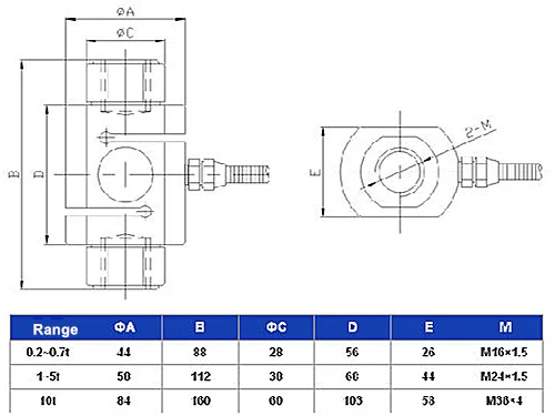 S-type column tension 0.7t 1t 5t 10t load cell sensor