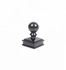 Powder coating 50mm*50mm Aluminum die casting fence post ball cap with black powder coated for square post