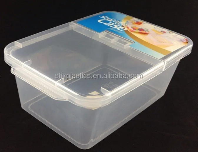 Thick Transparent Plastic Container With Flip Top Lid Buy Food