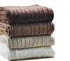 SZPLH Cozy and little weight 100 cotton knitted twisted throw blanket