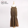 MH-285 2019SS New Arrival Holiday Style Leisure Brace Adjustable Waist Women Dress Lady Customs