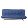 Metal Frame Modern Convertible Futon Chrome Sofa Sleeper Bed with Pocket Spring Guest Room