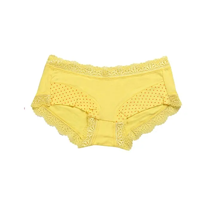Most Beautiful Panty Bamboo Underwear Female With Yellow Lace - Buy ...