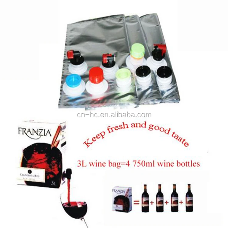 Plastic Tap Bag In Box Aluminum Foil Valve Bag In Box For Liquid With