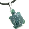 Good Luck Charm Turtle Amulet Green Agate Carved Charm Pendant