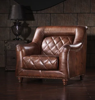 Antique Style High End Leather Sofa Set Vintage Chair View Yaai Product Details From Foshan