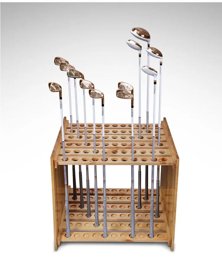 High Quality Wooden Display Golf Club Holder Stand Wood Material Golf
