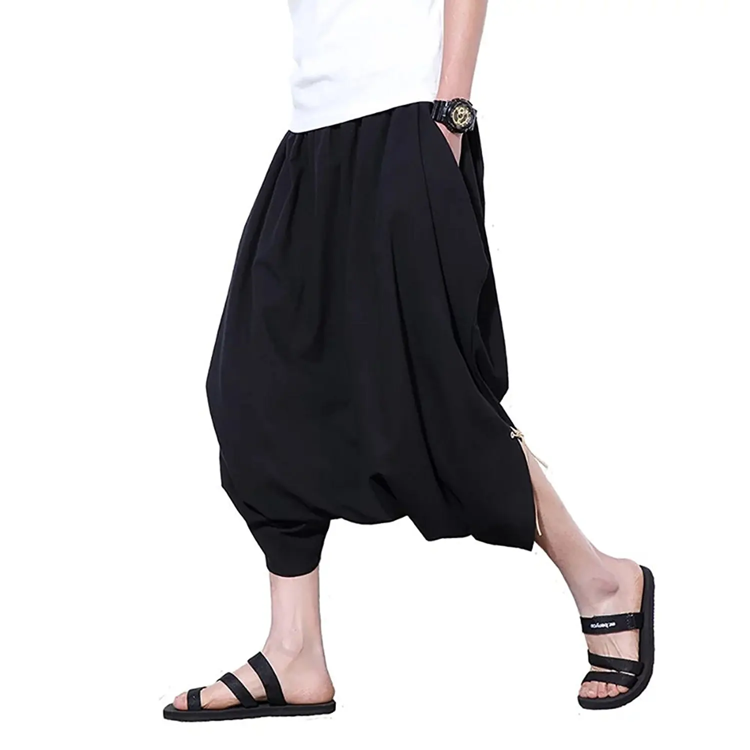 mens harem jogger shorts