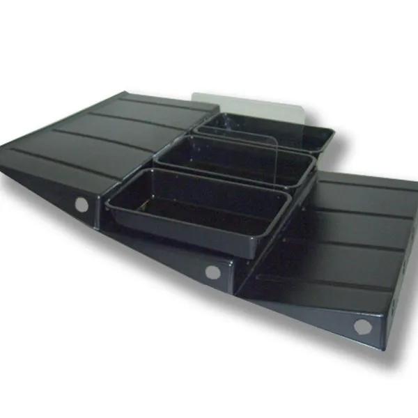 Tabletop Custom Acrylic Tray Divider Small With Splayed Feet Clear