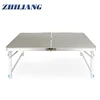 Adjustable height outdoor portable Aluminum table Picnic metal folding table