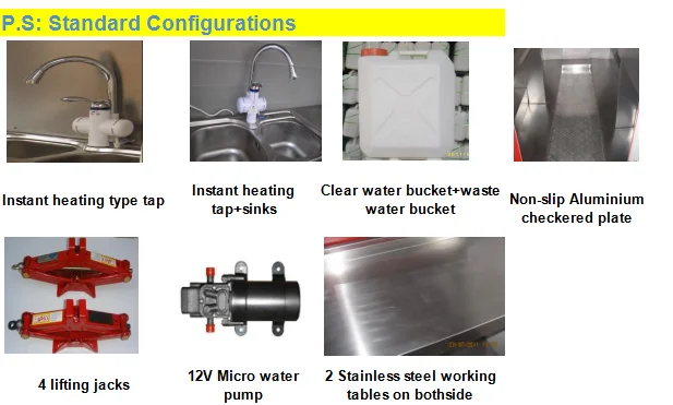 CE JX-FR220B aprobado que vende el quiosco del alimento/el acoplado de la cocina/semi el carro móviles del alimento para la venta
