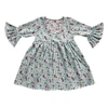 Retro Farm Baby Dress Patterns Floral Empire Waist Peyton Tunic Princess Lace Little Girls Swing Dress