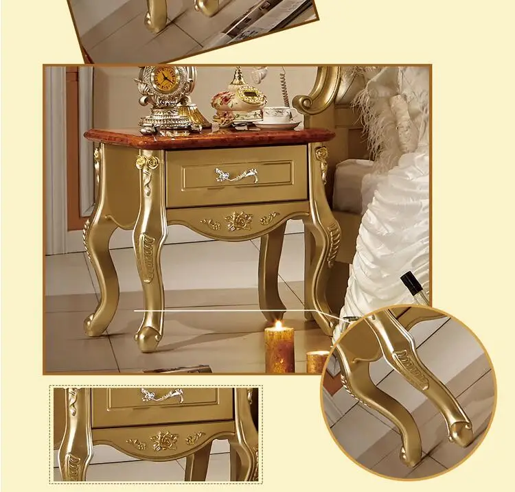 high quality bed Fashion European French Carved bed nightstands p10060