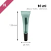 Deluxe eyelashes cosmetics 10ml sample transparent plastic mascara tube