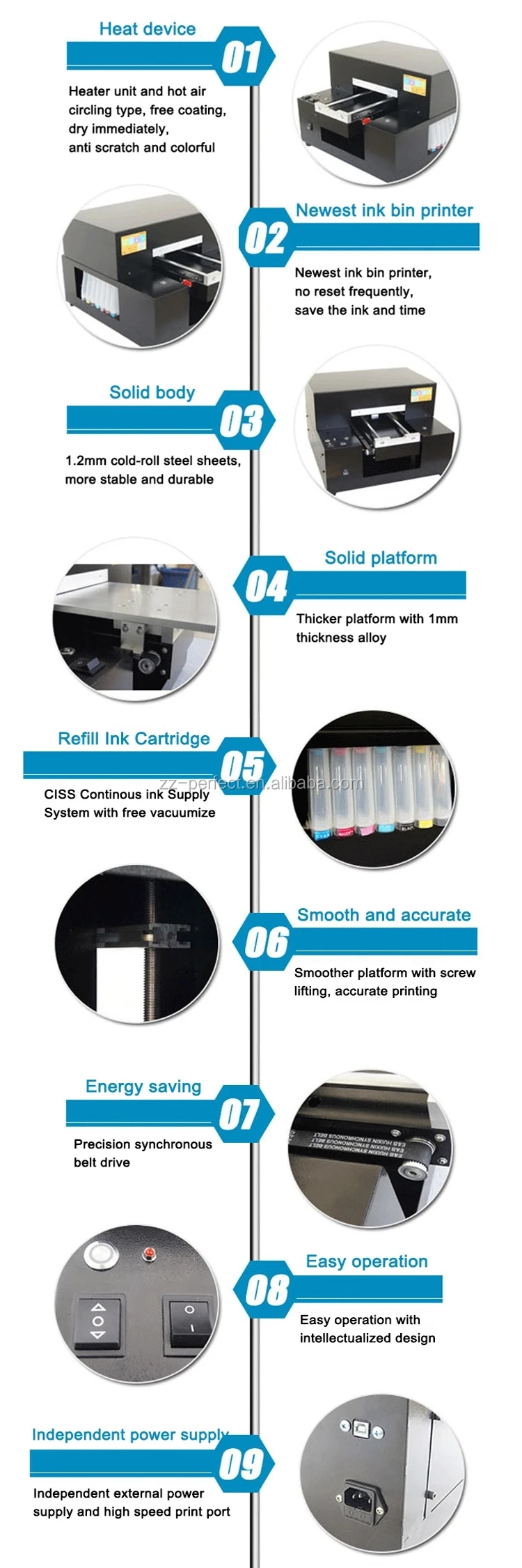 Custom plastic cd uv 3d mobile phone cover printing machine