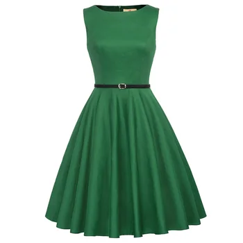 dark green casual dress