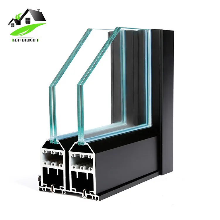 New design picture low cost aluminum frame glass wall double tempered glass sliding window and door price