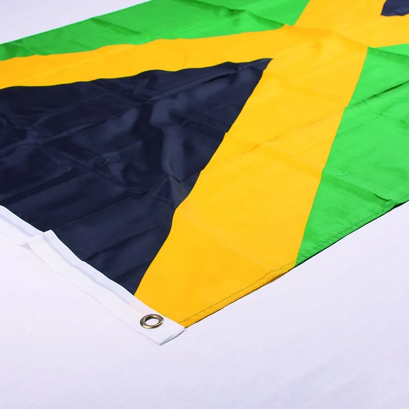 Polyester fabric custom size national Jamaican flag supplier