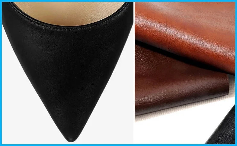 Fine grain pattern microfiber shoes leather