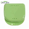 High quality denture plastic custom storage tooth box with slot/Dental Retainer Box Tray Denture Mouth with different colours