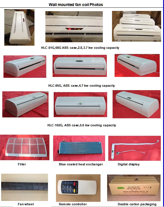 2021 Water Chiller Or Heat Pump Use Wall Mounted Hydronic Fan Coil Unit