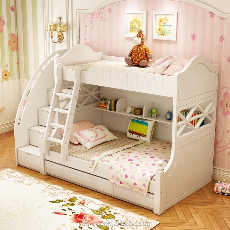 Mdf Bunk Bed New Design Cheap Kids Furniture White A09 Buy Kids Bunk