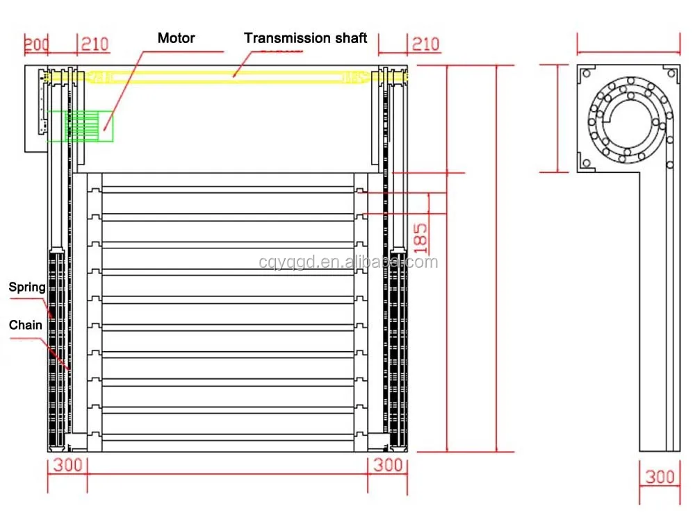 Electric Aluminum Spiral Roll Up High Speed Door for Garage factory