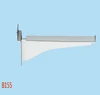 Meatal slatwall shelf bracket display for holding glass or wood