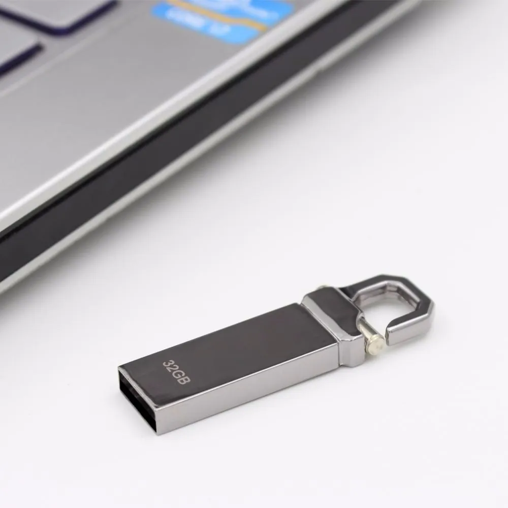 Top Quality Usb Flash Drive Silver Metal Waterproof Pen Drive 4gb 8gb