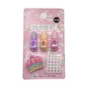 Wholesale crown diamond paster solid candy color three nail polish set for girls