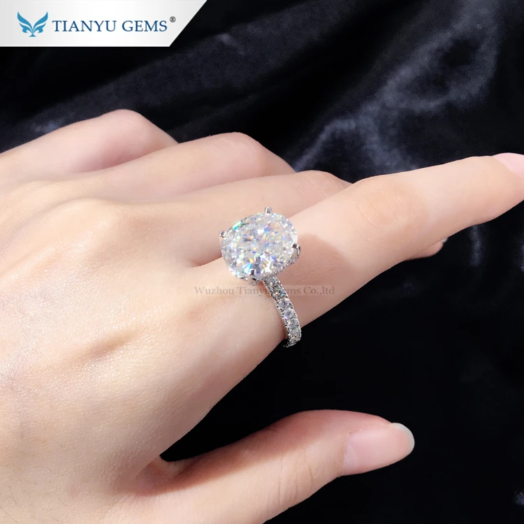 Tianyu Gems Crushed Ice Cut Oval Synthetic Moissanite Diamond Custom Engagement Rings Jewelry Buy Moissanite Ring Engagement Rings Moissanite Jewelry Product On Alibaba Com