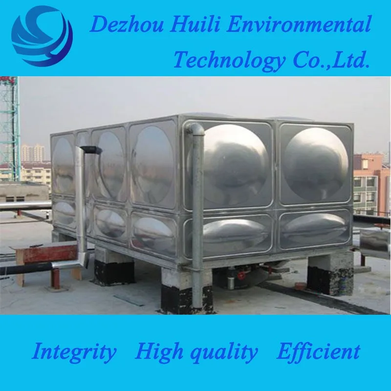 High Quality 304/316 Assembled Stainless Steel Square Water Tank 500