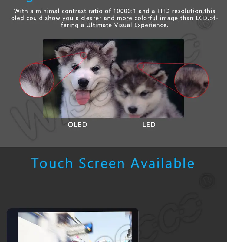 oled touch screen display