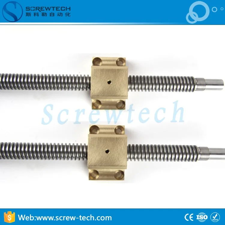 High efficient and precision lead screw Tr24x5 with customized nut